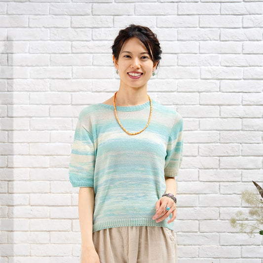 Summer Merino Short Sleeve Pullover M Size