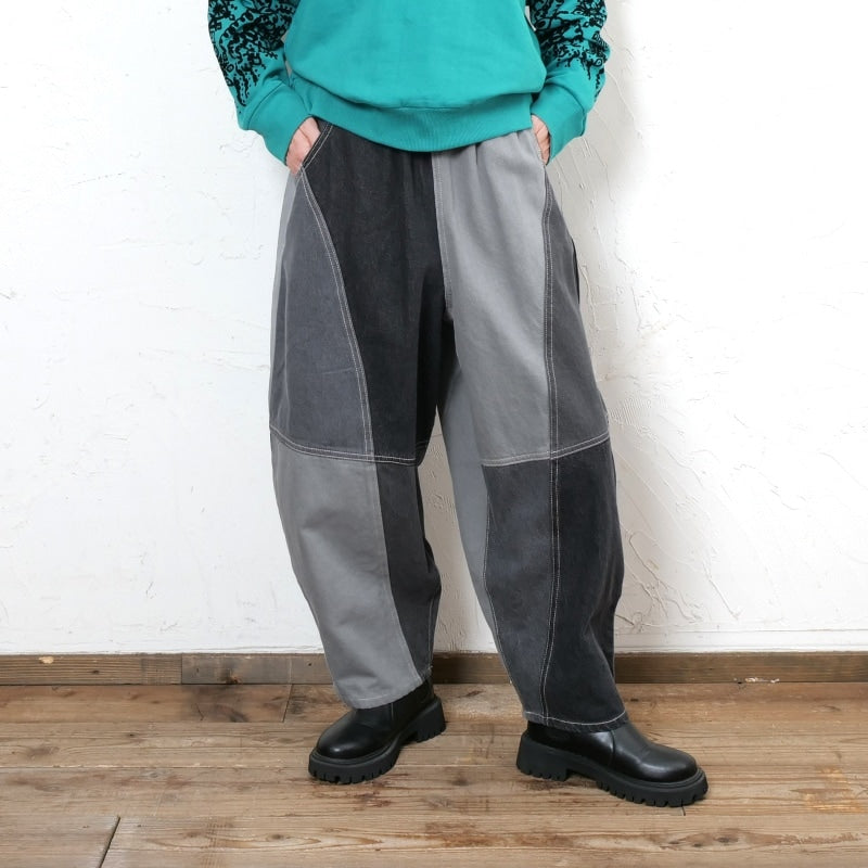 Patchwork Denim Ball Pants