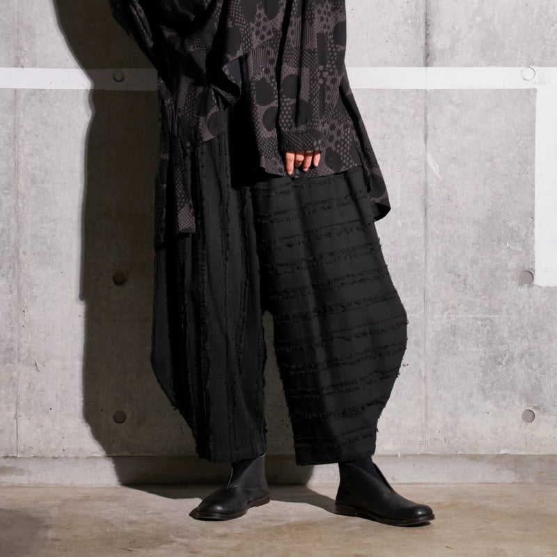 Cotton Cut-Off Sarouel Pants