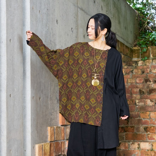 Rayon Block Print Combination Blouse