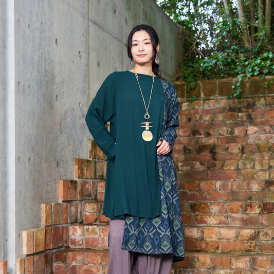 Rayon Block Print Combo Dress