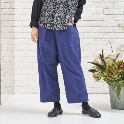 Cotton Pigment-Dyed Sarouel Pants