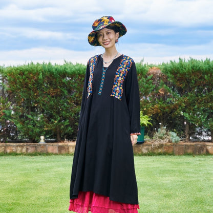 Rayon Aari Embroidery Skipper Dress