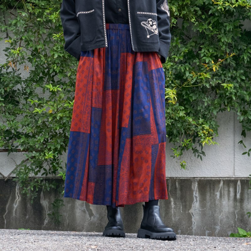 Rayon Bandana Print Skirt