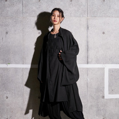 Rayon Twill Kimono Sleeve Jacket