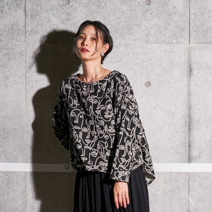 Cotton Two-Face Jacquard Pullover