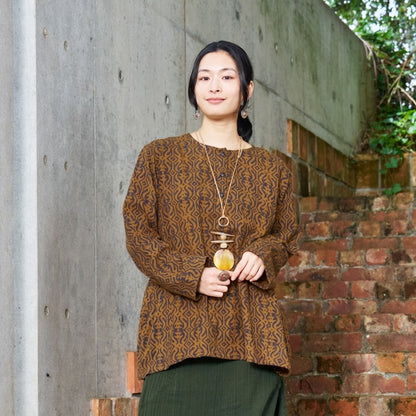 Cotton Block Print Kurta Pullover