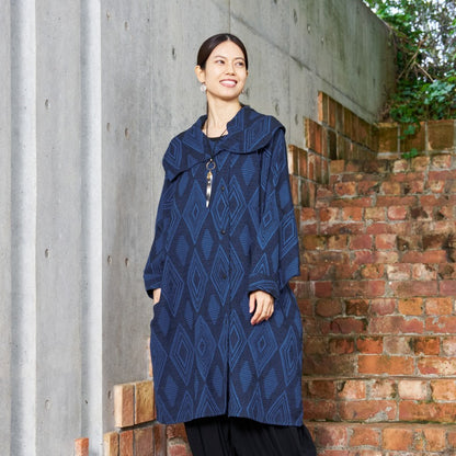 Cotton Ikat Jacquard Coat