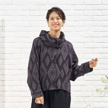 Cotton Ikat Jacquard Jacket N