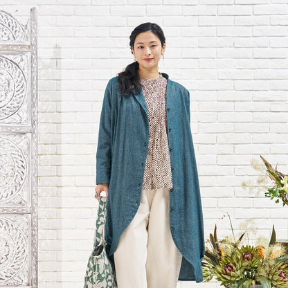 Cotton Melange Long Jacket