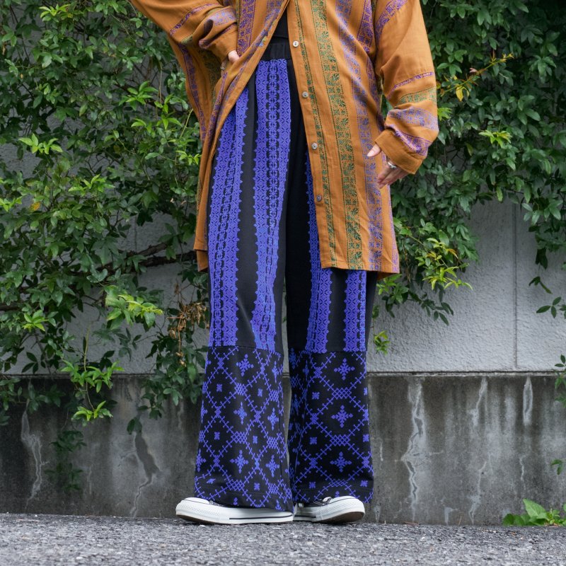 Fleece Flock Print Pants