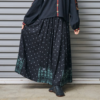 Rayon Nordic Print Skirt
