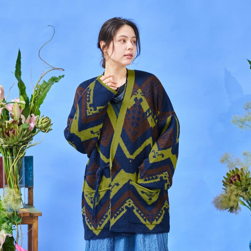 Geometric Kimono Cardigan