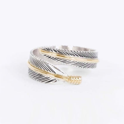 Feather Adjustable Ring by Harvey Mace