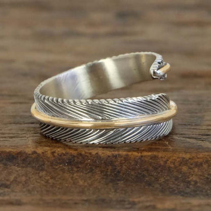 Feather Adjustable Ring by Harvey Mace