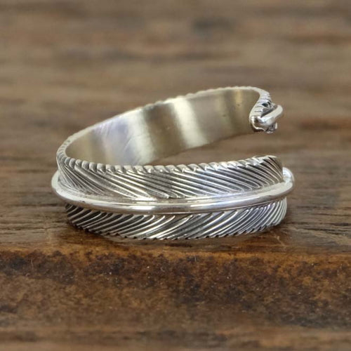 Feather Adjustable Ring by Harvey Mace