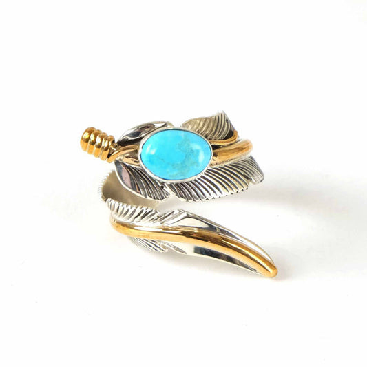 Bague Ajustable Plume par Harvey Mace