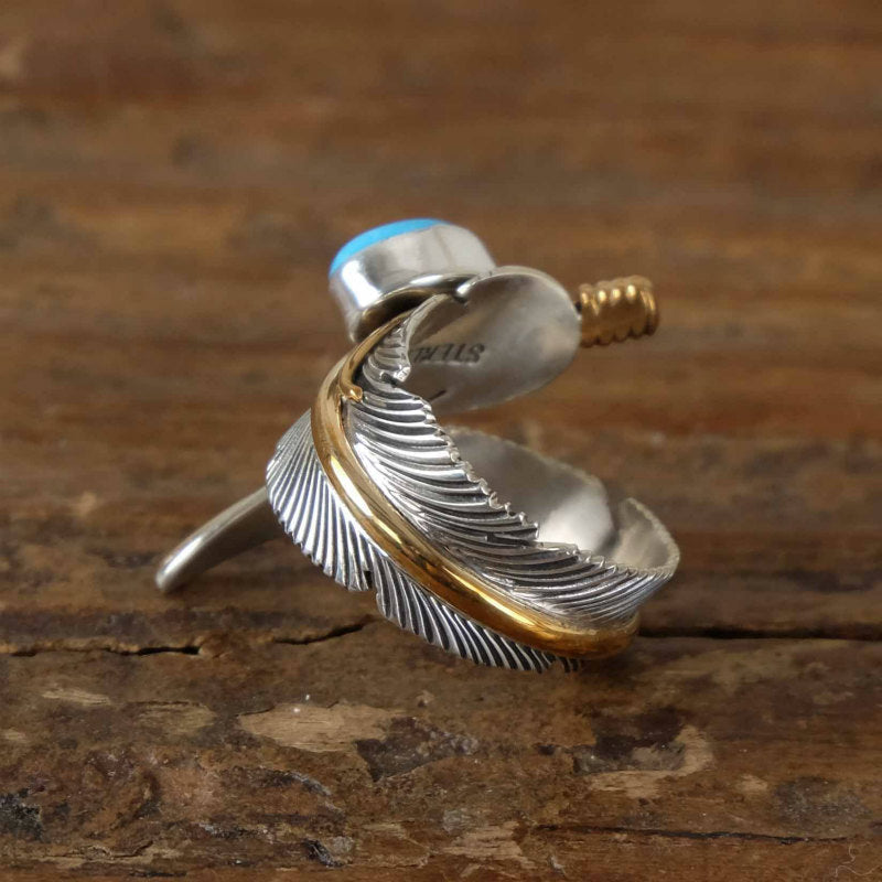 Feather Adjustable Ring by Harvey Mace