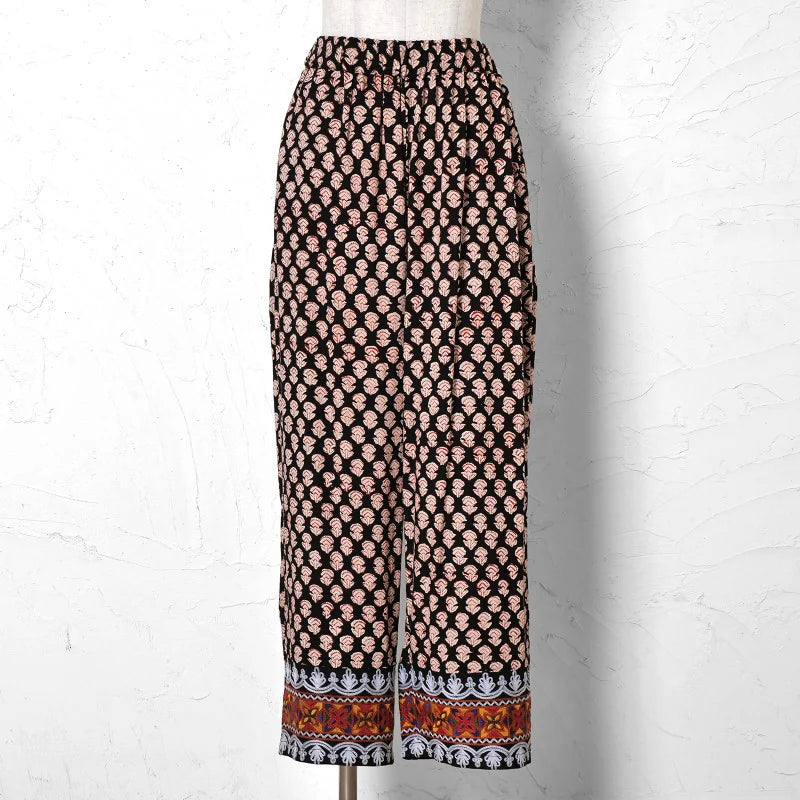 Afghan Style Embroidery + Print Pants