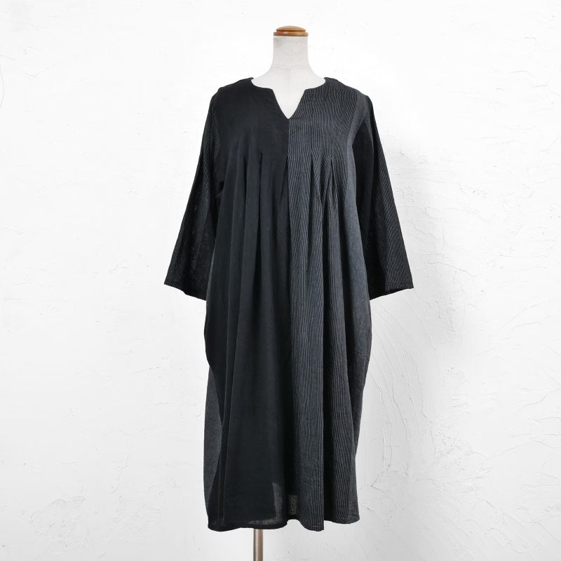 Khadi Stripe Tuck Dress