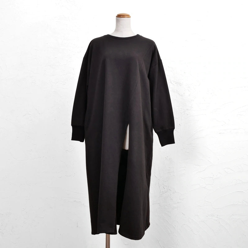 Sweatshirt Slit Dress