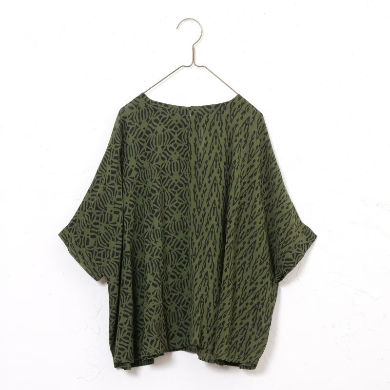 Block Print Combo Pullover