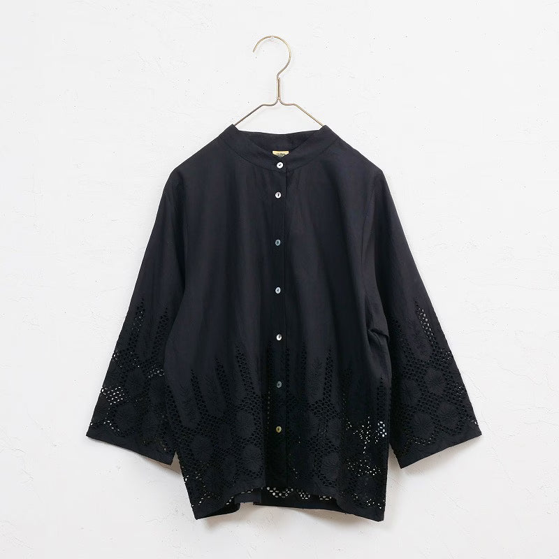 Cotton Hem Lace Blouse