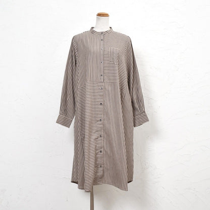 Stripe Button-Front Dress