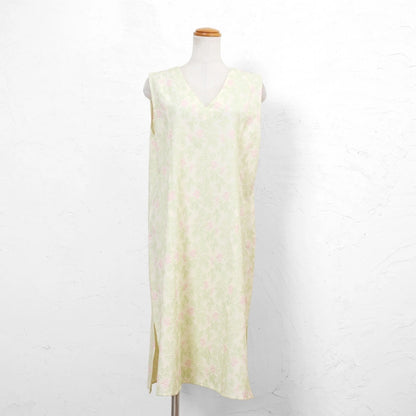 Leaf Embroidery Sleeveless Dress