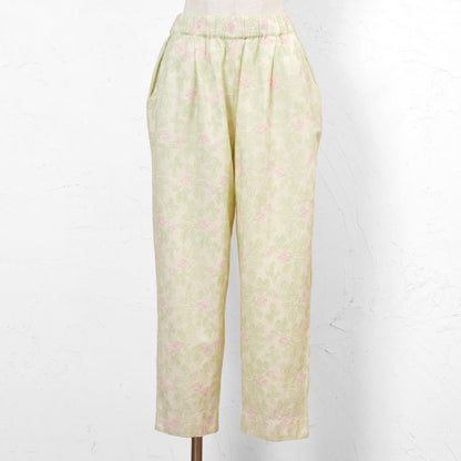 Leaf Embroidered Tapered Pants