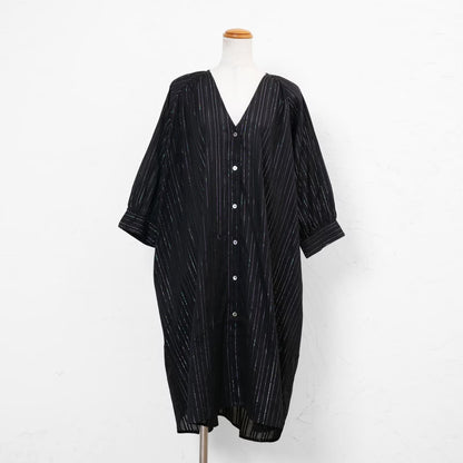 Lurex Stripe Raglan Long Blouse