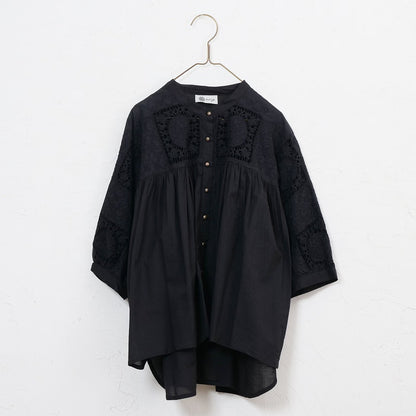 Cotton Lace Solid Blouse