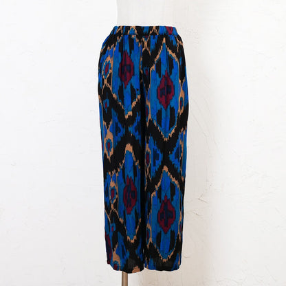 Rayon Ikat Print Straight Pants