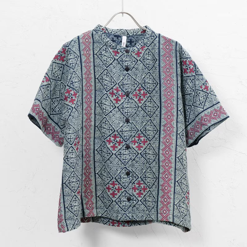 Indigo Print Blouse