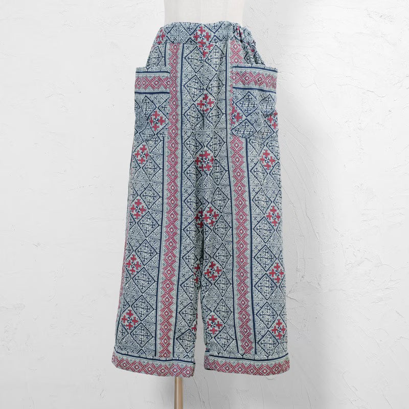 Indigo Print Pants