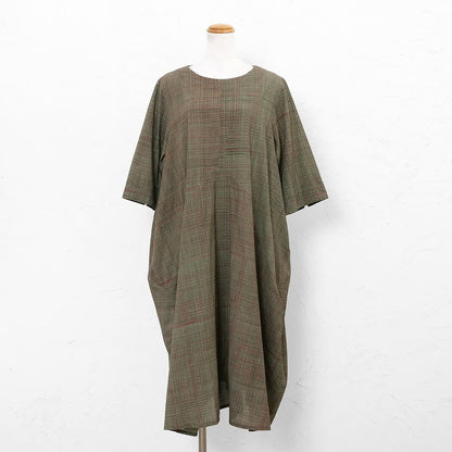 Cotton Hand Brushing Asymmetrical Dress