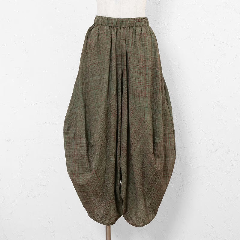 Cotton Hand-Brushing Distorted Pants