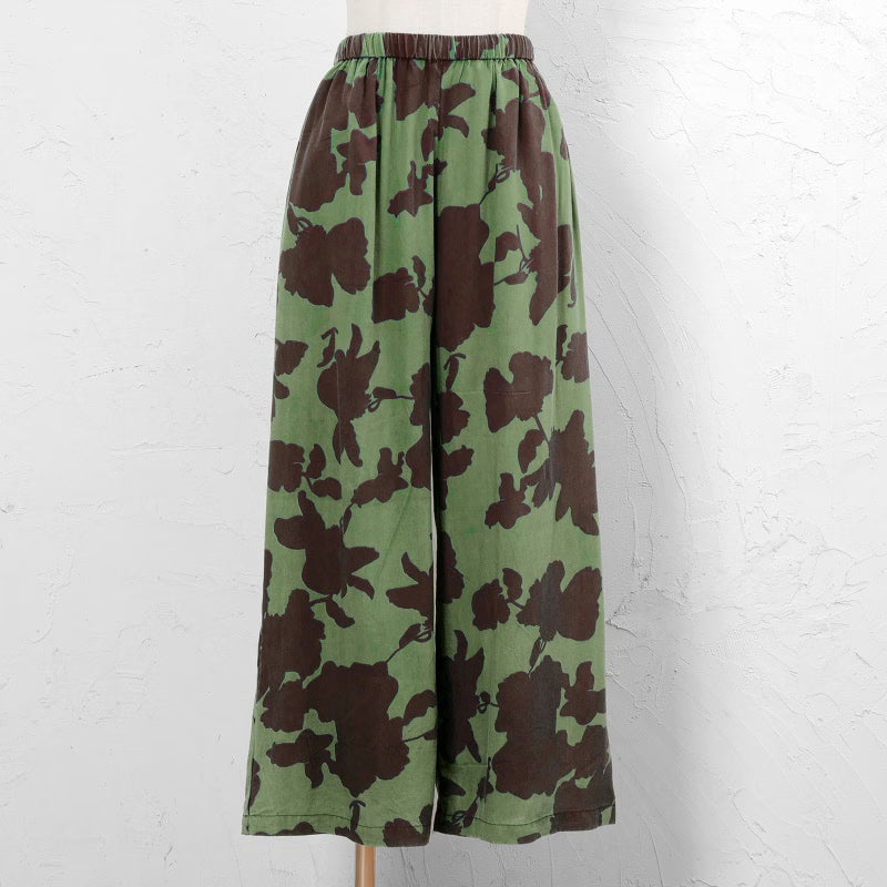 Printed Stone Wash Pants
