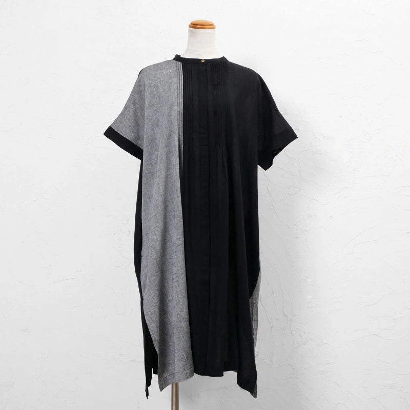 Khadi Border Front-Open Dress