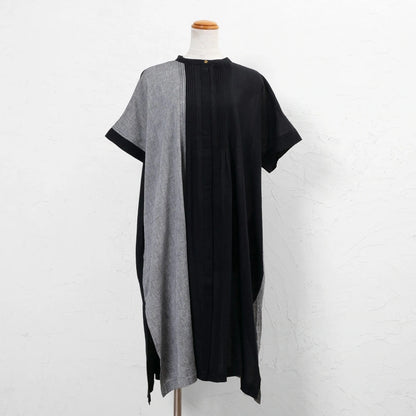 Khadi Border Front-Open Dress