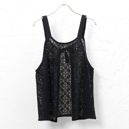 Cotton Flower Lace 2-Way Cami Blouse