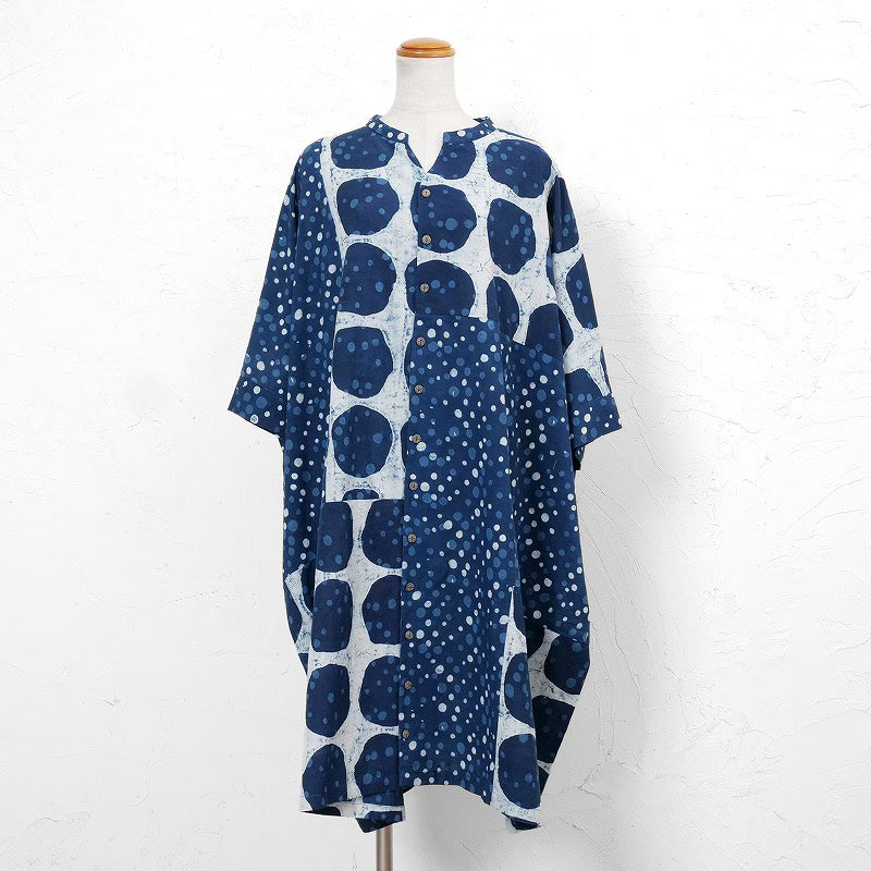 Dub Dot Print Button-Front Dress