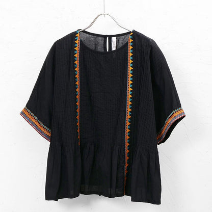 Geometric Embroidered Pullover
