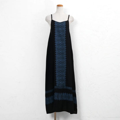 Rayon Geometric Line Print Cami Dress