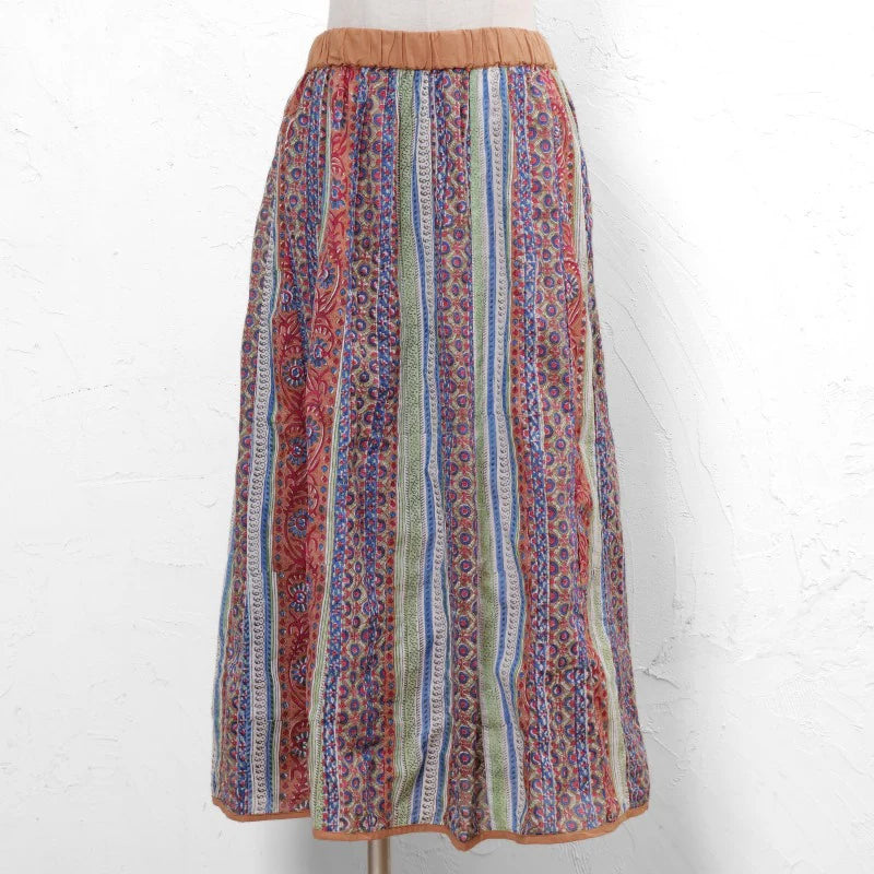Flower Stripe Skirt N