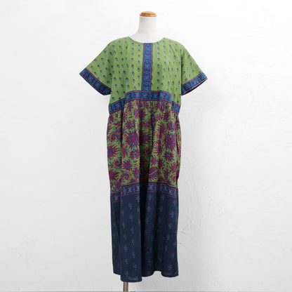 Cotton Two-Tone Print Dress