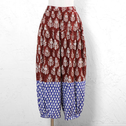 Bicolor Flower Print Pants