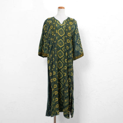 Rayon Ajrak Vertical Seam Kurta Dress