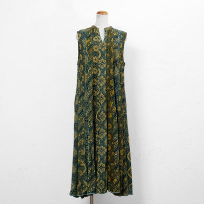 Rayon Ajrakh Vertical Seam Dress