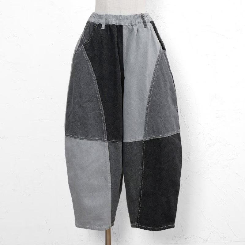 Patchwork Denim Ball Pants